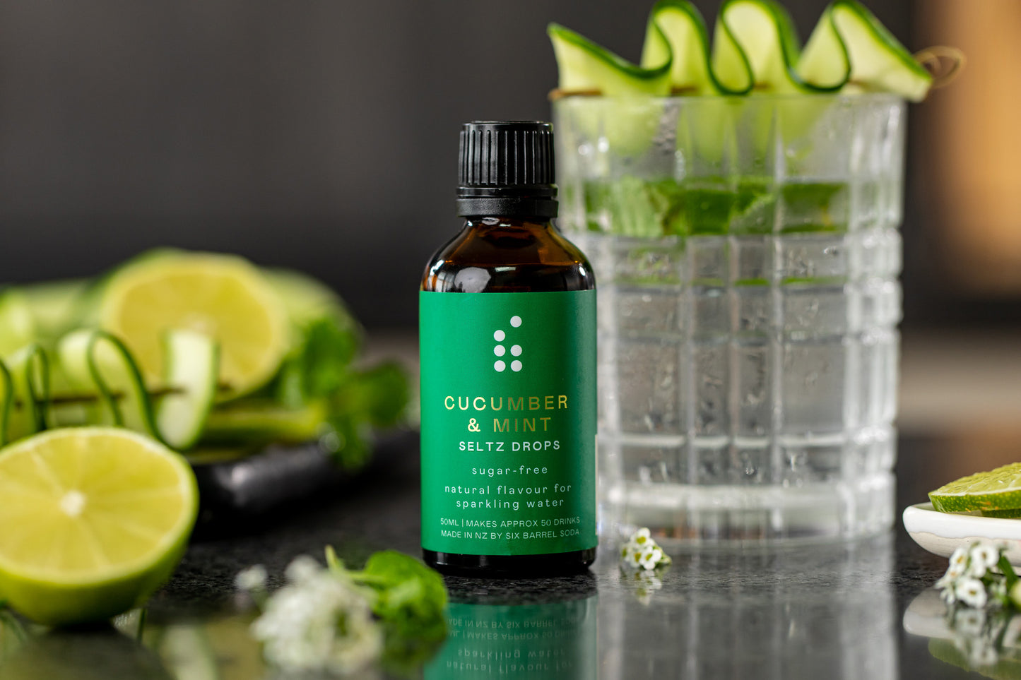Cucumber & Mint Seltz Drops